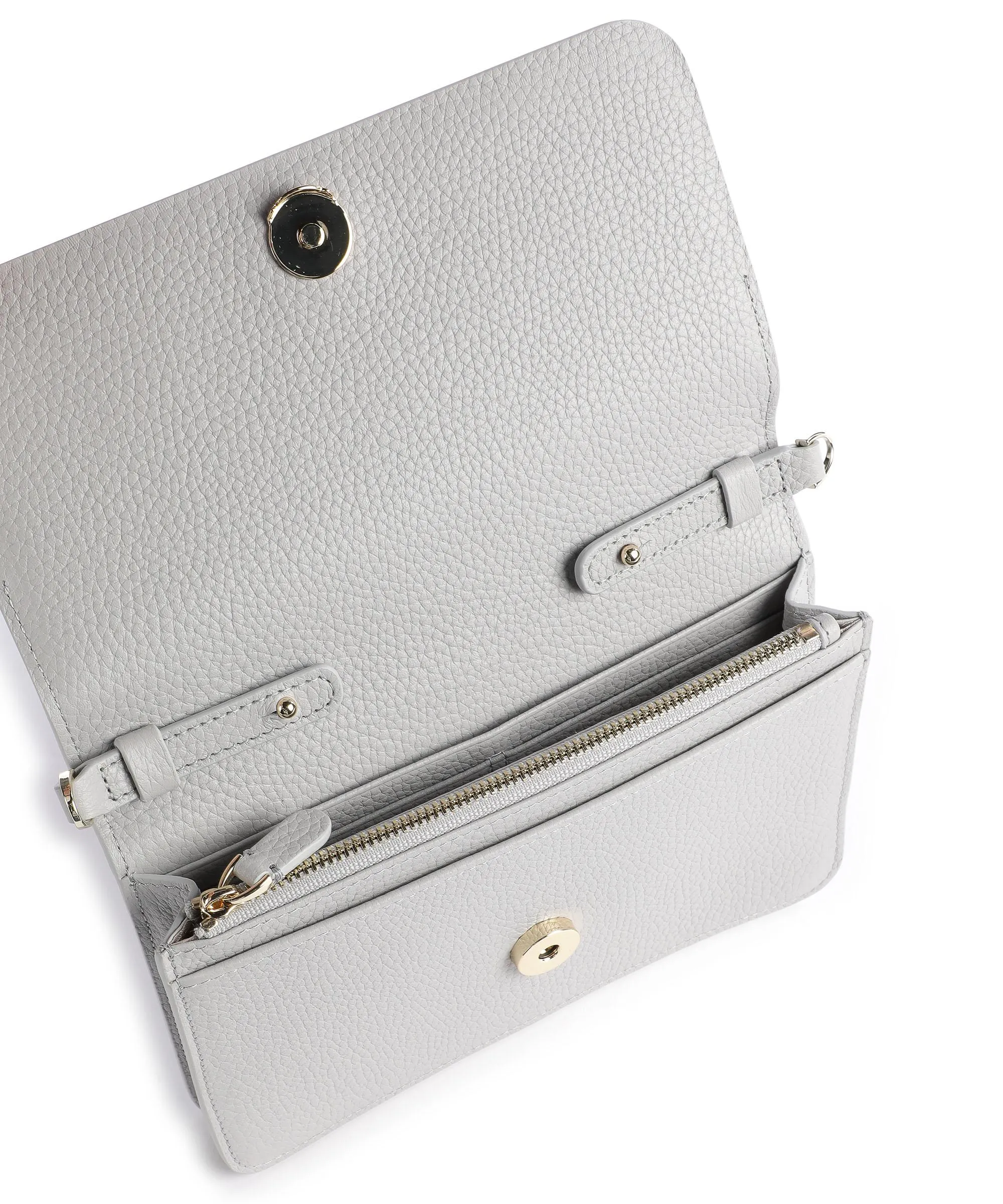  Aigner Borsa a tracolla pelle di vacchetta grana grigio chiaro  
