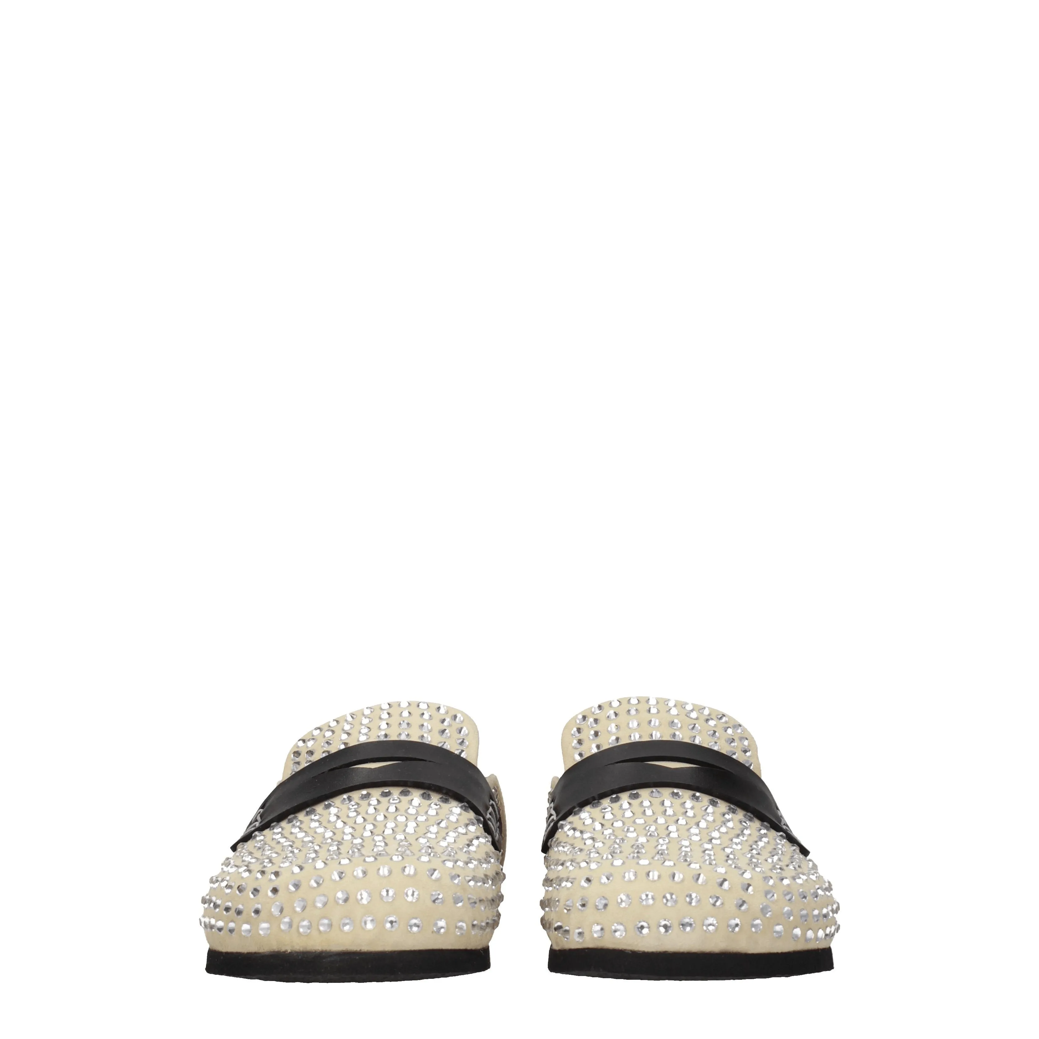 Jw Anderson Ciabatte e Zoccoli Donna Camoscio Beige/Naturale